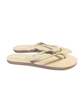 Reef Stargazer Flip-Flops (Tan/Gold Glitter) Women’s Size 8
